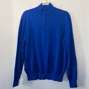Paul Frederick Supima Cotton 1/4 Zip Sweater M